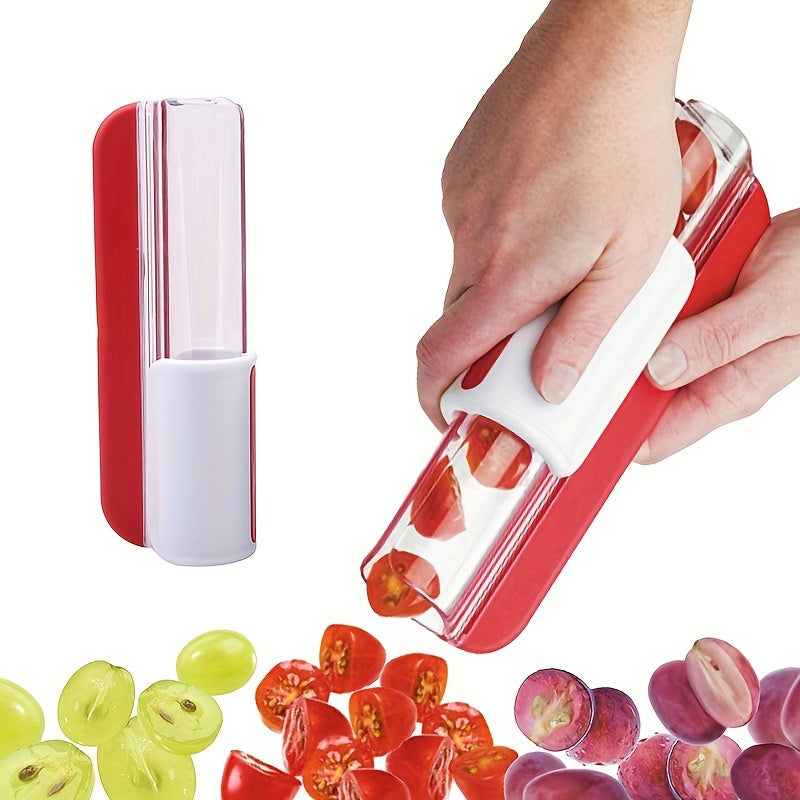 1pc; Tomato Slicer; Grape Slicer; MultiFunctional Grape Cutter; Cherry Slicer; Small Fruit Cutter For Salad; Kitchen Accessories; Cake Decoration Tool; Kitchen Tools