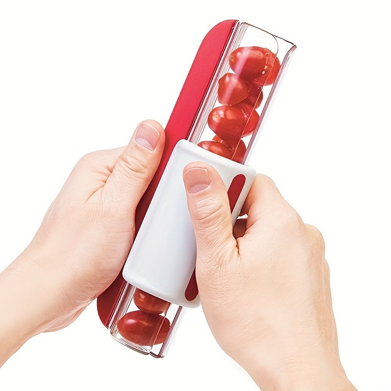 1pc; Tomato Slicer; Grape Slicer; MultiFunctional Grape Cutter; Cherry Slicer; Small Fruit Cutter For Salad; Kitchen Accessories; Cake Decoration Tool; Kitchen Tools