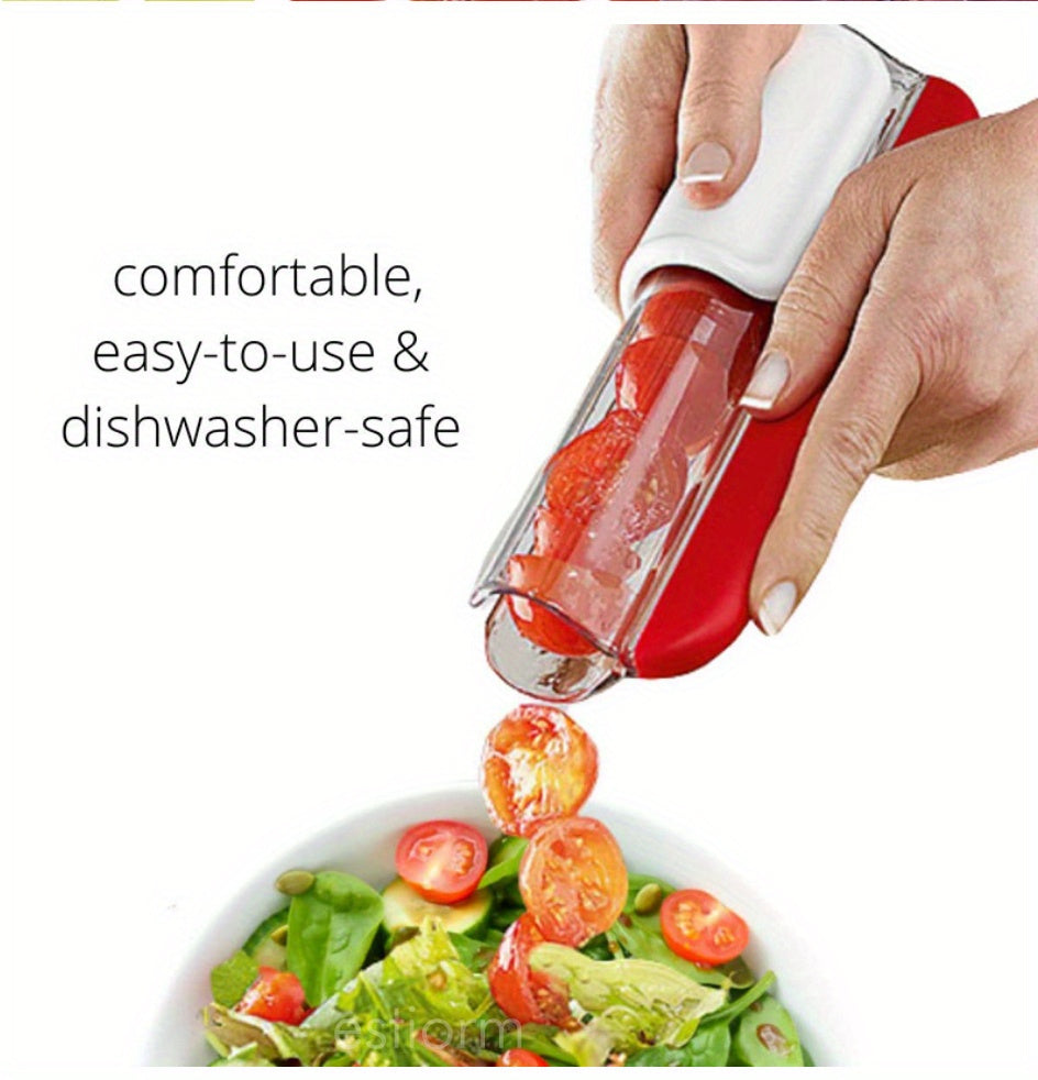 1pc; Tomato Slicer; Grape Slicer; MultiFunctional Grape Cutter; Cherry Slicer; Small Fruit Cutter For Salad; Kitchen Accessories; Cake Decoration Tool; Kitchen Tools