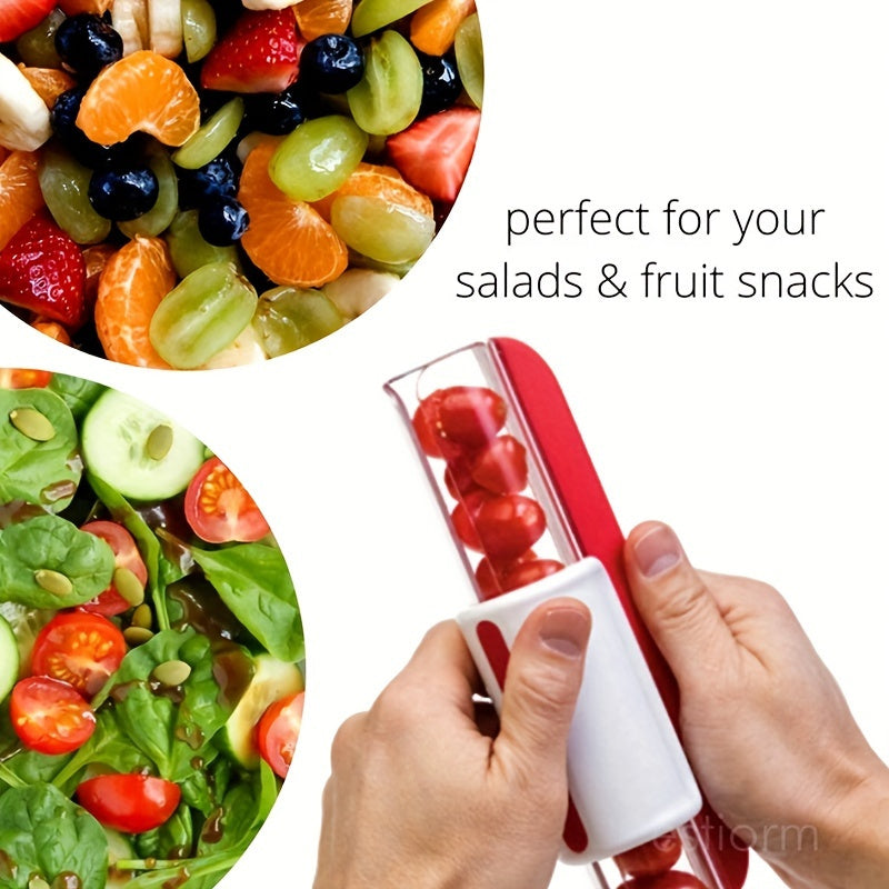 1pc; Tomato Slicer; Grape Slicer; MultiFunctional Grape Cutter; Cherry Slicer; Small Fruit Cutter For Salad; Kitchen Accessories; Cake Decoration Tool; Kitchen Tools