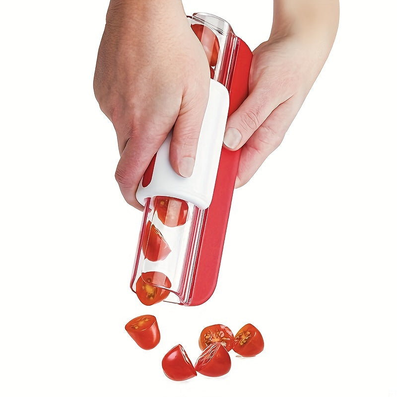 1pc; Tomato Slicer; Grape Slicer; MultiFunctional Grape Cutter; Cherry Slicer; Small Fruit Cutter For Salad; Kitchen Accessories; Cake Decoration Tool; Kitchen Tools