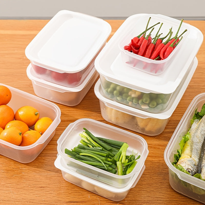 3pcs Fresh-keeping Box; Sealed Box; Refrigerator Storage Box; Fruit And Vegetable Food Finishing Storage Box; Kitchen Supplies