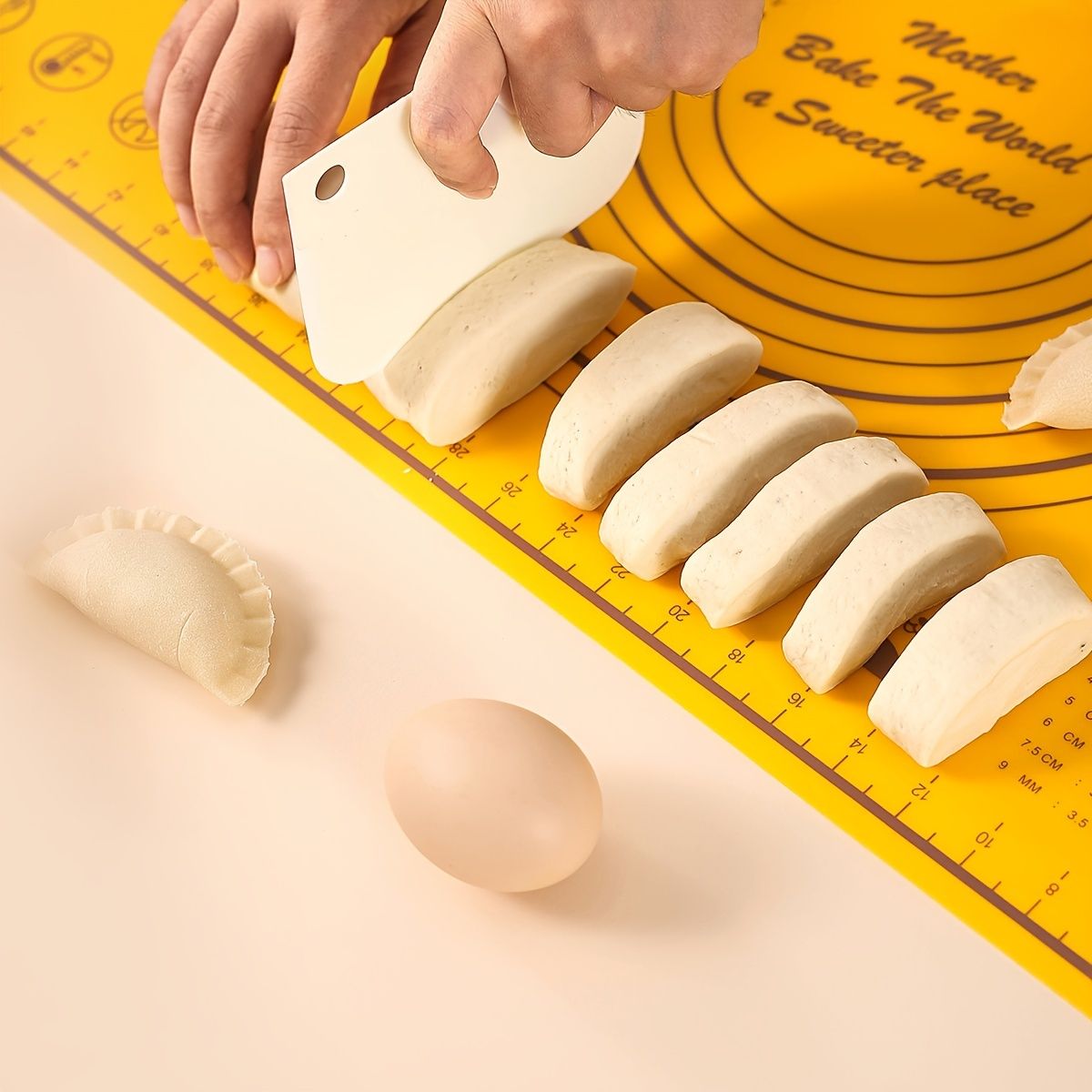 1pc Bear Cartoon Kneading Pad Rolling Pin; Baking Set