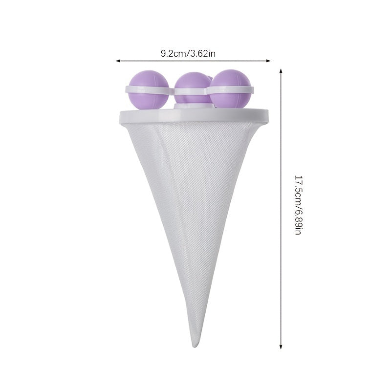 3pcs Pet Hair Remover; Reusable Lint Catcher Washing Machine Hair Filter; Laundry Hair Removal Ball; Durable Cleaning Mesh Bag Floating Lint Remover For Laundry 6.89*3.62in