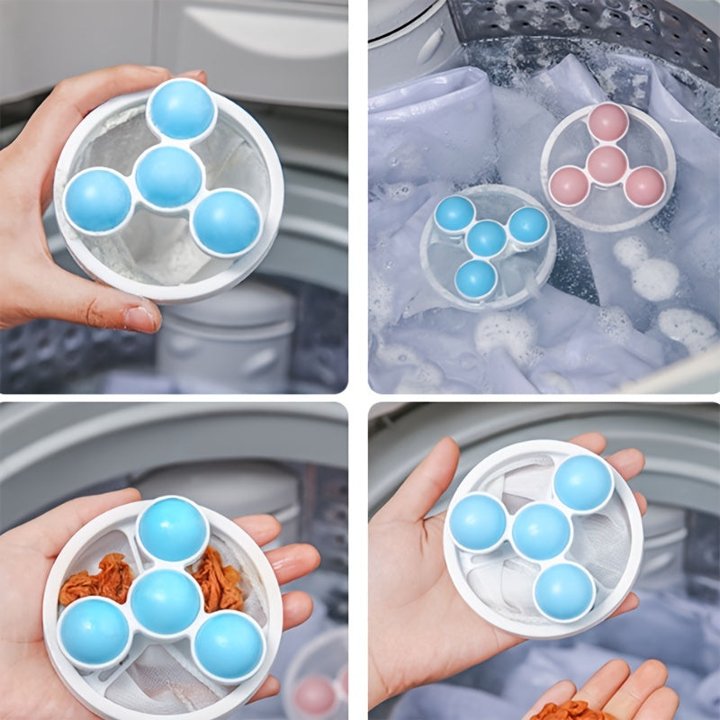 3pcs Pet Hair Remover; Reusable Lint Catcher Washing Machine Hair Filter; Laundry Hair Removal Ball; Durable Cleaning Mesh Bag Floating Lint Remover For Laundry 6.89*3.62in