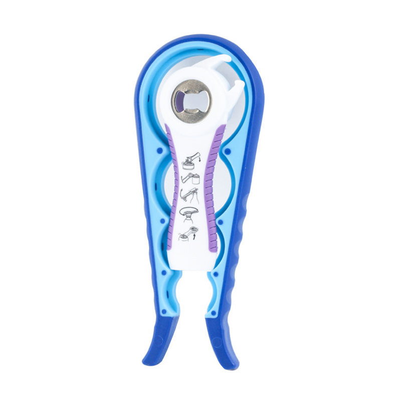 1pc Lid Opener Tool; Jar Opener For Weak Hands; Multi Function Can Opener For Seniors; Rubber Grip Bottle Opener