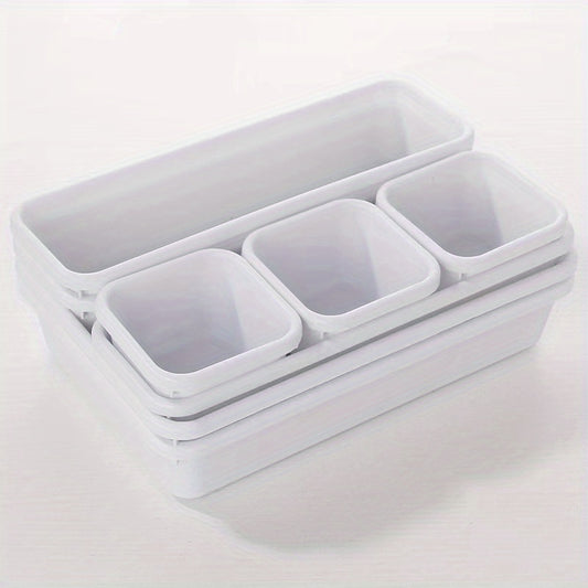 8pcs Home Drawer Organizer; Multipurpose Plastic Storage Box; Tableware Storage Container; Medicine Box; Office Supplies Storage & Organization; Free Combination Small Objects Finishing Box