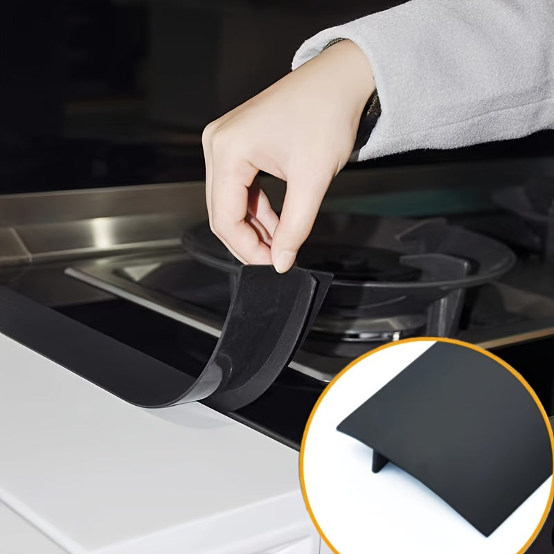 Stovetop Protector; 1pc Silicone Stove Gap Cover; Kitchen Counter Gap Filler; Heat Resistant Oven Gap Filler; Between Kitchen Appliances Washing Machine And Stovetop; Easy Clean