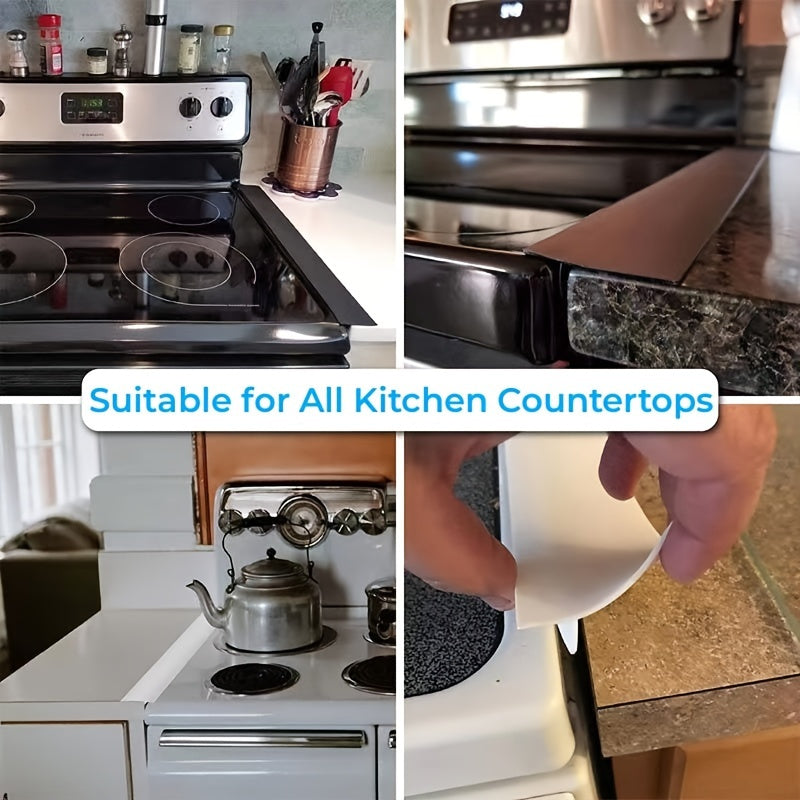 Stovetop Protector; 1pc Silicone Stove Gap Cover; Kitchen Counter Gap Filler; Heat Resistant Oven Gap Filler; Between Kitchen Appliances Washing Machine And Stovetop; Easy Clean