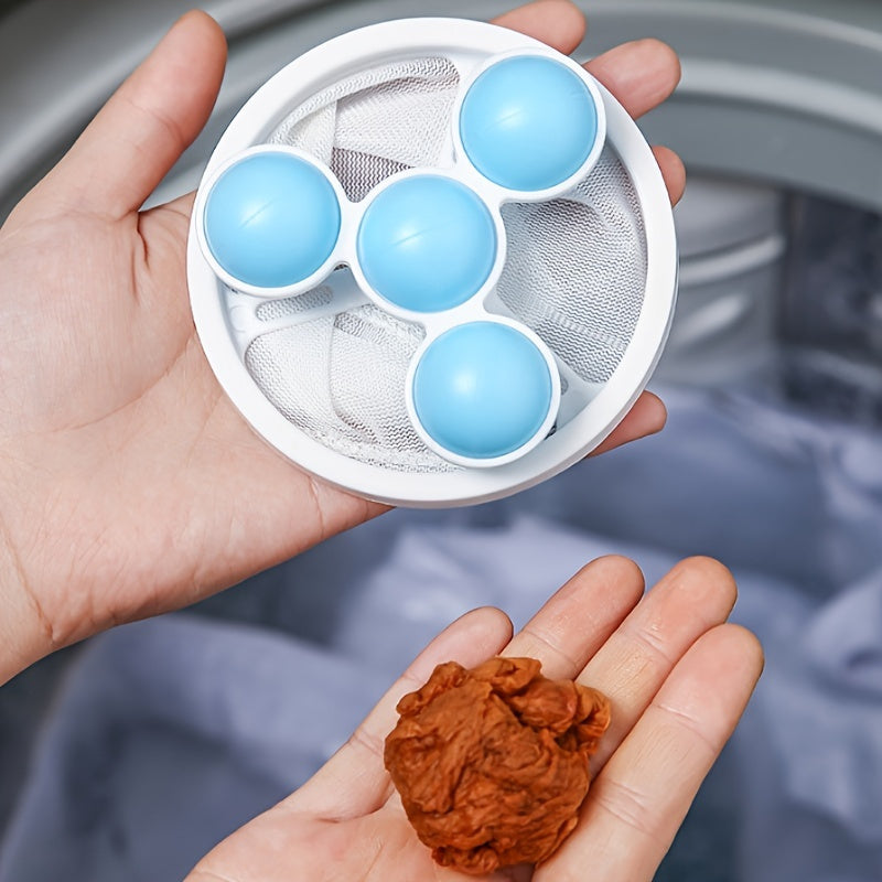3pcs Pet Hair Remover; Reusable Lint Catcher Washing Machine Hair Filter; Laundry Hair Removal Ball; Durable Cleaning Mesh Bag Floating Lint Remover For Laundry 6.89*3.62in